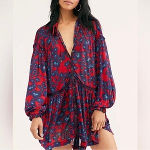 Free People Love Letter Tunic Top Oversized Mini Dress